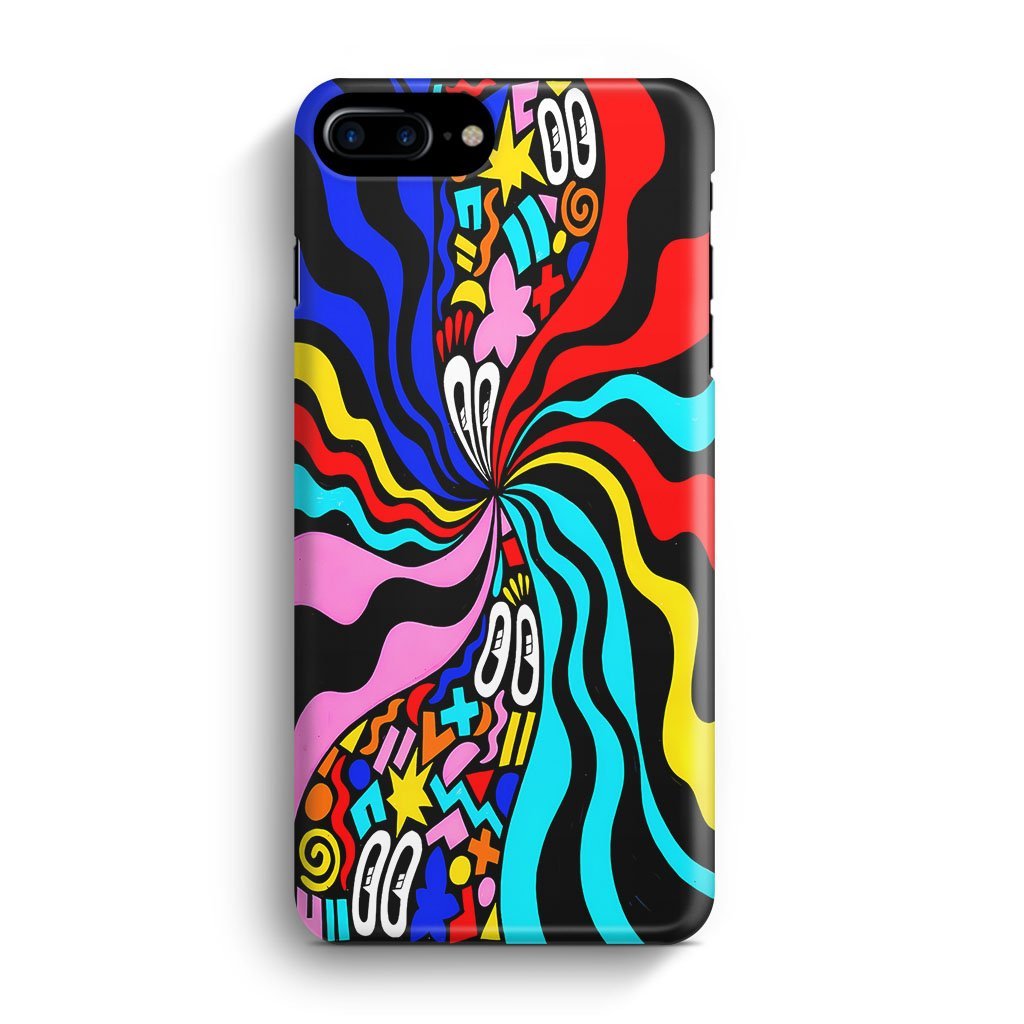 Pop Art Doodle Twister Cover iPhone 7 Plus / 8 Plus 3D Case
