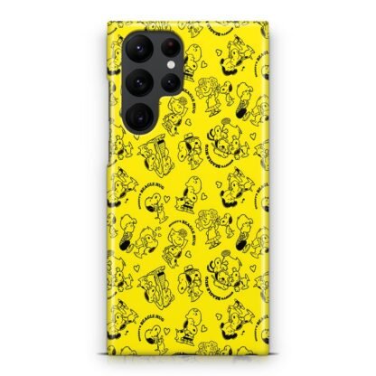 Snoopy Beagle Hug Yellow Samsung Galaxy S25 / S25 Plus / S25 Ultra 3D Case