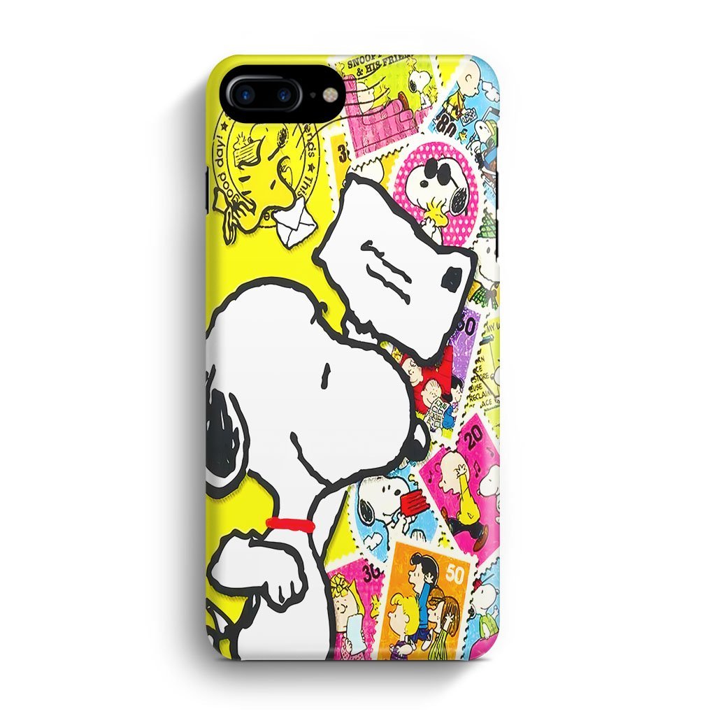 Snoopy Mail Stamps iPhone 7 Plus / 8 Plus 3D Case