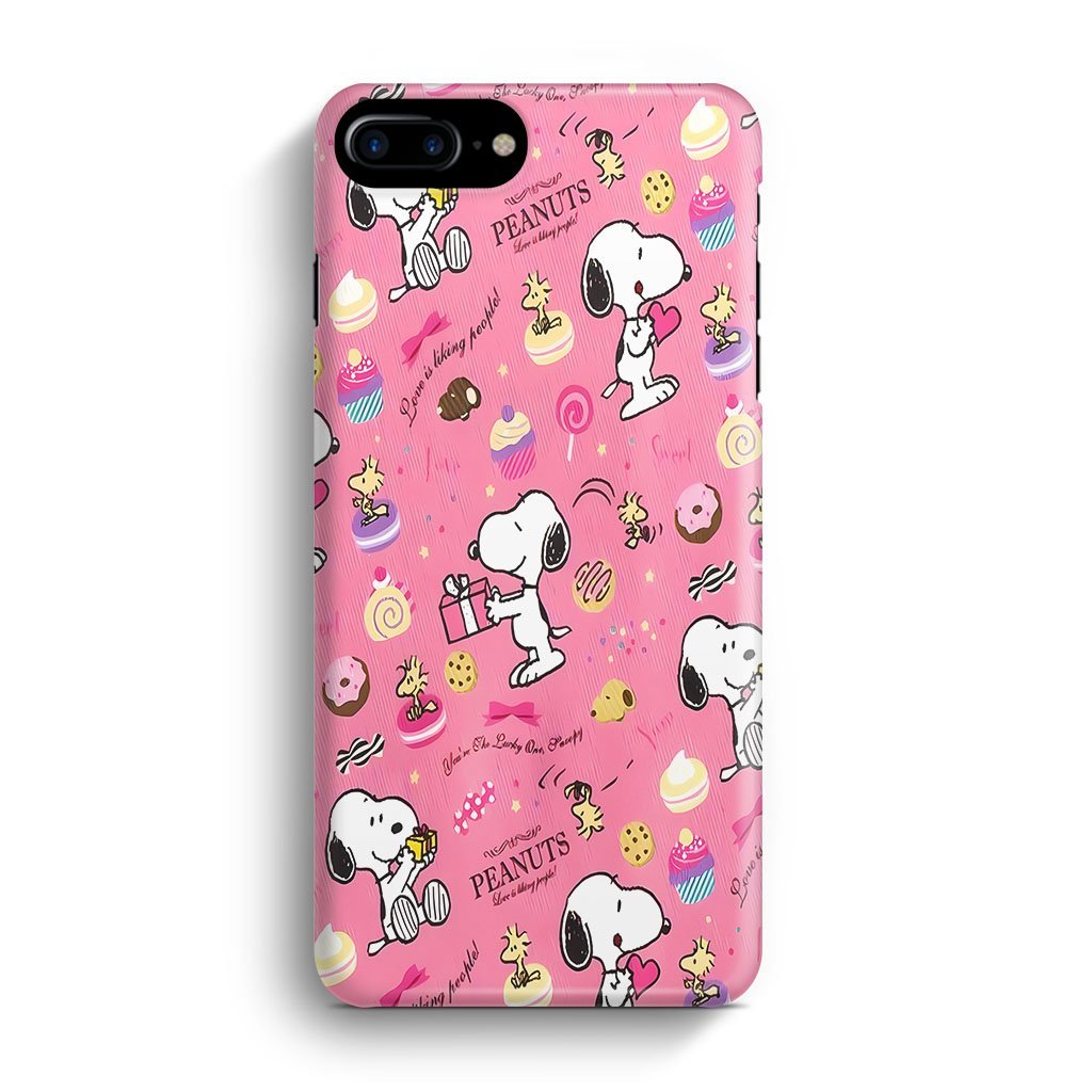 Snoopy Peanuts Pink iPhone 7 Plus / 8 Plus 3D Case