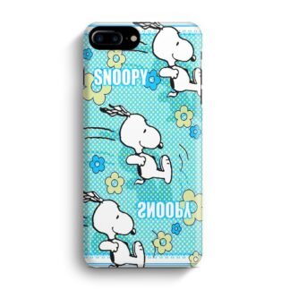 Snoopy Sliding Sky Blue iPhone 7 Plus / 8 Plus 3D Case
