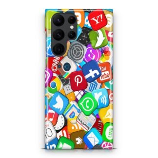 Social Media Icon Logo Samsung Galaxy S25 / S25 Plus / S25 Ultra 3D Case