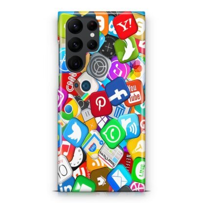 Social Media Icon Logo Samsung Galaxy S25 / S25 Plus / S25 Ultra 3D Case