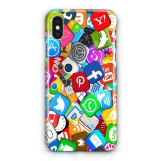 Social Media Icon Logo iPhone X / XR / XS / XS Max 3D Case