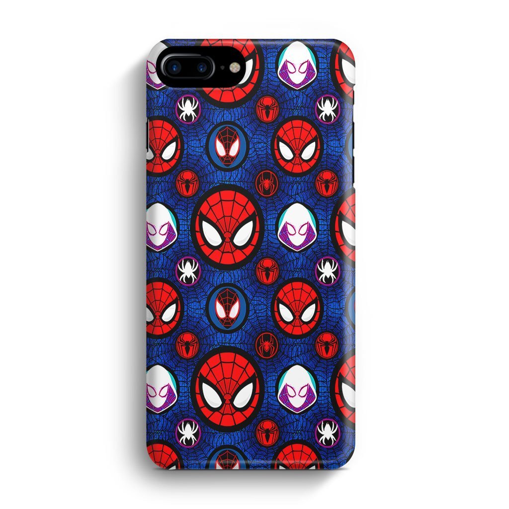 Spider Man Into The Spider Verse Logo Collage iPhone 7 Plus / 8 Plus 3D Case