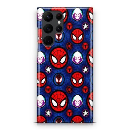 Spider Man Into The Spider Verse Logo Collage Samsung Galaxy S25 / S25 Plus / S25 Ultra 3D Case