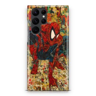 Spider Man Spider Web Comic Samsung Galaxy S25 / S25 Plus / S25 Ultra 3D Case