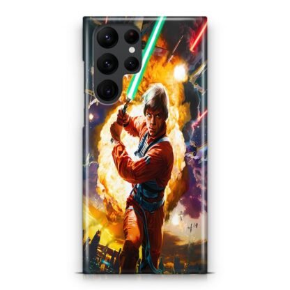 Star Wars Luke Skywalker Green Lightsaber Samsung Galaxy S25 / S25 Plus / S25 Ultra 3D Case