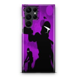 Star Wars The Clone Wars Purple Cover Samsung Galaxy S25 / S25 Plus / S25 Ultra 3D Case