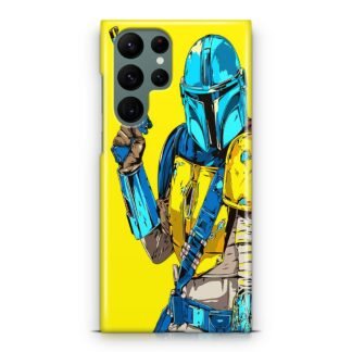 Star Wars The Mandalorian Yellow Cover Samsung Galaxy S23 / S23 Plus / S23 Ultra / S23 FE 3D Case
