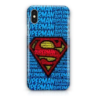 Superman Logo Typography iPhone X / XR / XS / XS Max 3D Case
