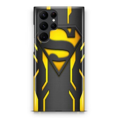 Superman Yellow Tron Logo Samsung Galaxy S25 / S25 Plus / S25 Ultra 3D Case