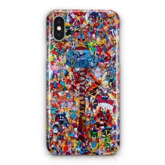 Thor Hammer Comic Collage iPhone X / XR / XS / XS Max 3D Case