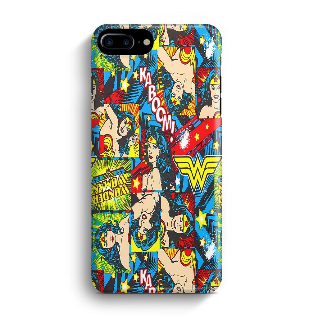 Wonder Woman Comic Collage iPhone 7 Plus / 8 Plus 3D Case