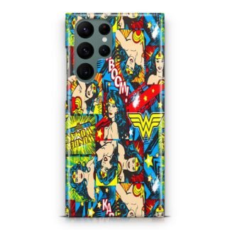 Wonder Woman Comic Collage Samsung Galaxy S23 / S23 Plus / S23 Ultra / S23 FE 3D Case