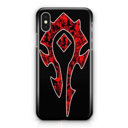 World of Warcraft Horde Red Black Logo iPhone X / XR / XS / XS Max 3D Case
