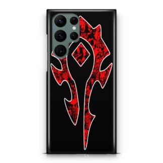 World of Warcraft Horde Red Black Logo Samsung Galaxy S23 / S23 Plus / S23 Ultra / S23 FE 3D Case