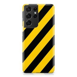 Yellow Black Stripe Samsung Galaxy S21 / S21 Plus / S21 Ultra / S21 FE 3D Case