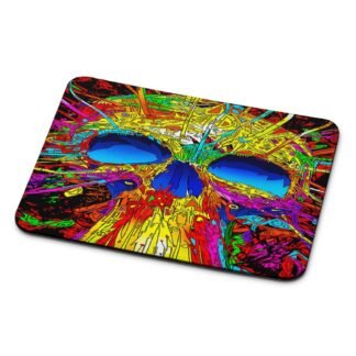 Abstract Colorful Skull Mouse Pad