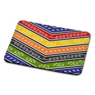 Abstract Oriental Colorful Textile Pattern Mouse Pad