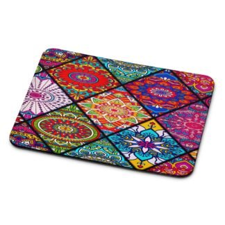 Abstract Tribal Flower Collage Mouse Pad