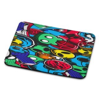 Alien Droid Doodle Mouse Pad