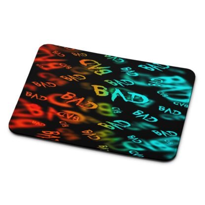 Bad Bad Red Blue Collage Mouse Pad