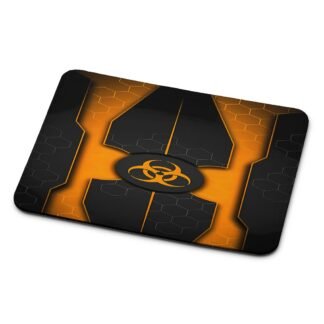 Biohazard Orange Pattern Cover Mouse Pad