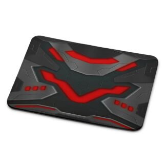 Black Red Shield Armor Cover Mouse Pad