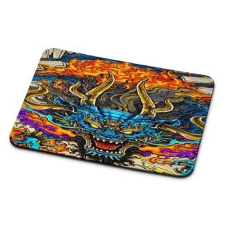 Blue Dragon Flame Aura Mouse Pad