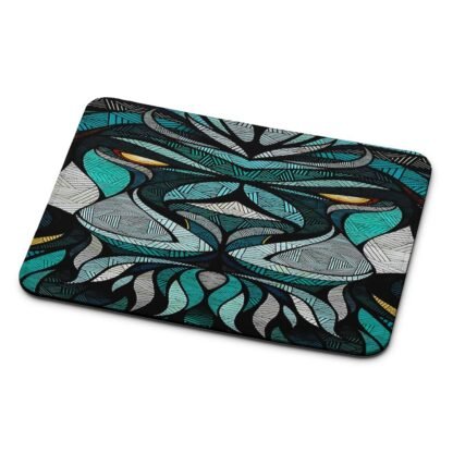 Blue Tribal Lion Mouse Pad