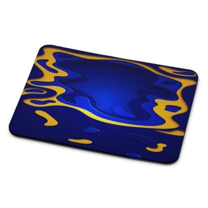 Blue Yellow Liquid Mouse Pad