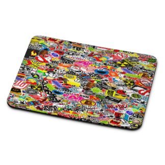 Boom Sticker Collage Mouse Pad