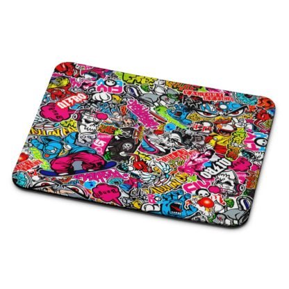 Boom Sticker Doodle Mouse Pad