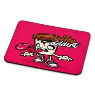 Coffee Addict Doodle Mouse Pad