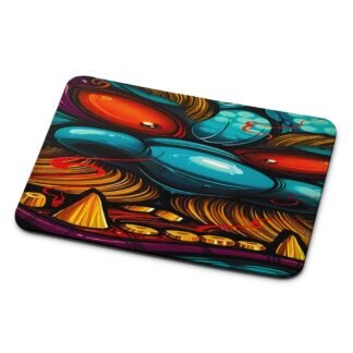 Demon Monster Blue Red Eyes Mouse Pad