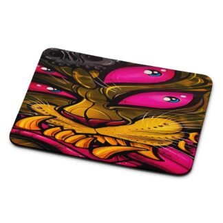 Demon Monster Four Eyes Cheetah Mouse Pad
