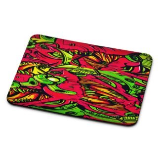 Dino Robot T-Rex Collage Mouse Pad