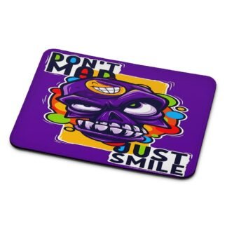 Dont Mad Just Smile Skull Doodle Mouse Pad