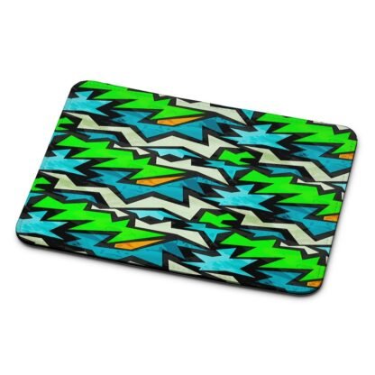 Graffiti Green Blue Pattern Mouse Pad