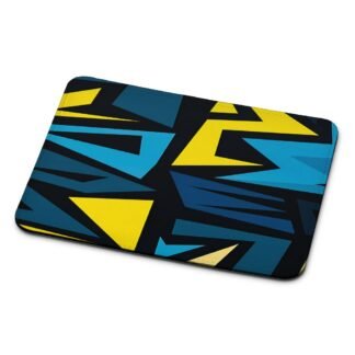 Graffiti Pattern Yellow Blue Mouse Pad