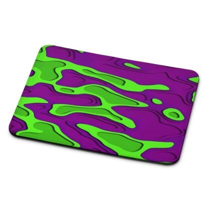 Green Purple Liquid Cover Mouse Pad