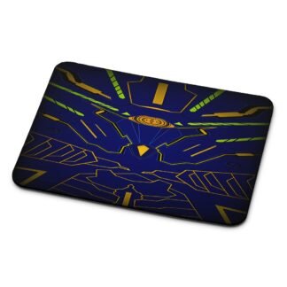 Mecha Blue Yelow Core Armor Mouse Pad