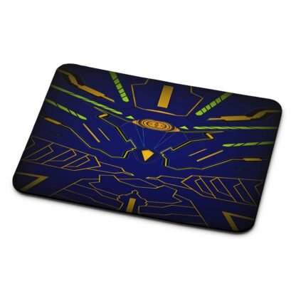 Mecha Blue Yelow Core Armor Mouse Pad