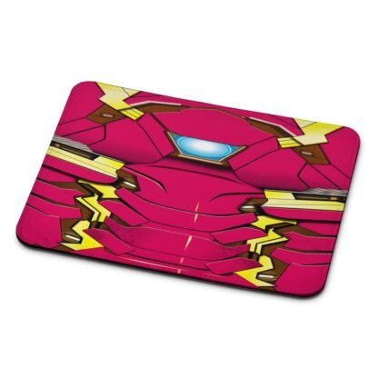 Mecha Red Armor Blue Core Mouse Pad