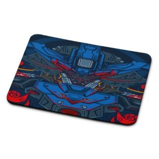 Mecha Red Blue Armor Cover Mouse Pad
