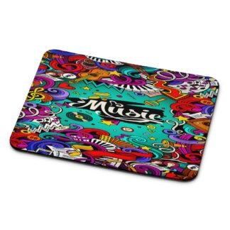 Music Tone Collage Doodle Mouse Pad