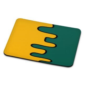 Orange Green Split Slime Mouse Pad