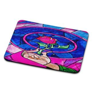 Pink Flower Mosaic Mouse Pad