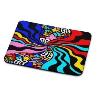 Pop Art Doodle Twister Cover Mouse Pad